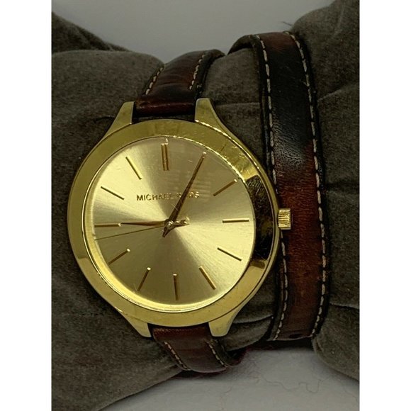 Michael Kors MK2256 Women\'s Brown Leather Analog D main image 9